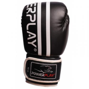 Боксерские перчатки PowerPlay 3010 10oz Black/White Фото 3