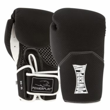 Боксерские перчатки PowerPlay 3011 10oz Black/White Фото