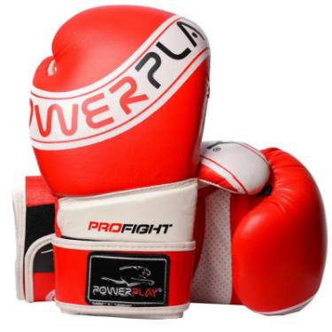 Боксерские перчатки PowerPlay 3023A 14oz Red/White Фото