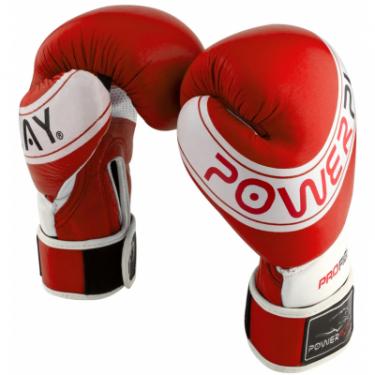 Боксерские перчатки PowerPlay 3023A 14oz Red/White Фото 1
