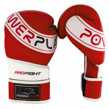 Боксерские перчатки PowerPlay 3023A 14oz Red/White Фото 6