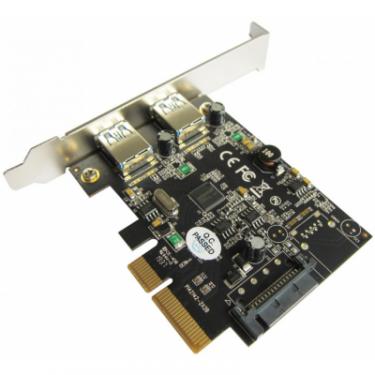 Контроллер ST-Lab USB 3.1 Gen2 2x Type-A (up to 10 Gbit), PCI-E Gen- Фото 1