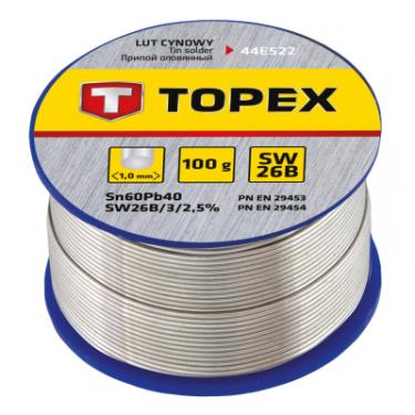 Припой для пайки Topex олов'яний 60Sn, проволока 1.0 мм,100 г Фото