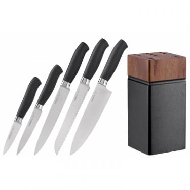 Набор ножей Ardesto Black Mars с деревянной подставкой 6 предметов Фото 1