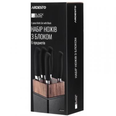 Набор ножей Ardesto Black Mars с деревянной подставкой 6 предметов Фото 7