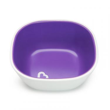 Тарелка детская Munchkin Splash Bowls 2 шт. Рожева та фіолетова Фото 1