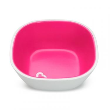 Тарелка детская Munchkin Splash Bowls 2 шт. Рожева та фіолетова Фото 2