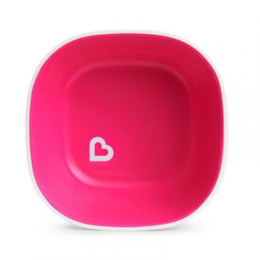 Тарелка детская Munchkin Splash Bowls 2 шт. Рожева та фіолетова Фото 3