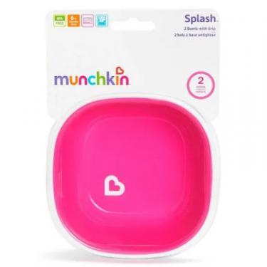 Тарелка детская Munchkin Splash Bowls 2 шт. Рожева та фіолетова Фото 5