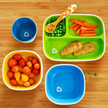 Тарелка детская Munchkin Splash Divided Plates 2 шт. Зелена та блакитна Фото 4