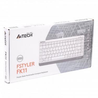 Клавиатура A4Tech FK11 Fstyler Compact Size USB White Фото 3
