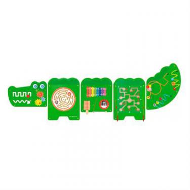 Развивающая игрушка Viga Toys Бизиборд Крокодил, 5 секций Фото