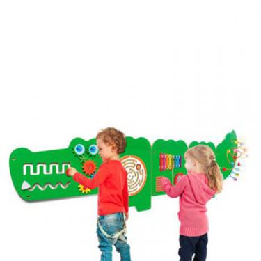 Развивающая игрушка Viga Toys Бизиборд Крокодил, 5 секций Фото 4