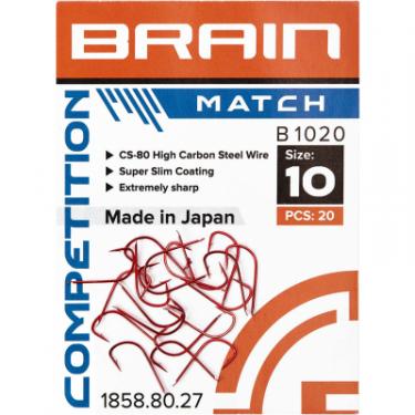 Крючок Brain fishing Match B1020 16 (20 шт/уп) Red Фото 1