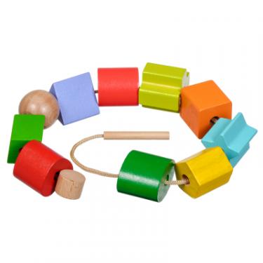 Развивающая игрушка Мир деревянных игрушек Шнуровка Геометрия Фото