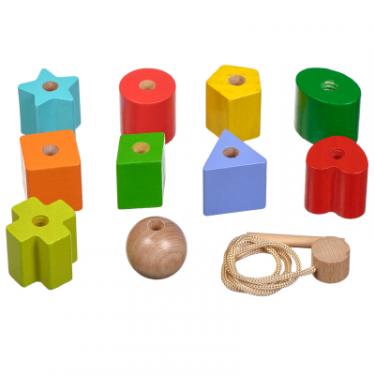 Развивающая игрушка Мир деревянных игрушек Шнуровка Геометрия Фото 3
