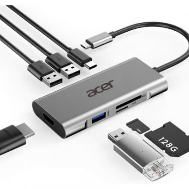 Порт-репликатор Acer 7in1 Type C dongle 1 x HDMI, 3 x USB3.2, 1 x SD/TF Фото 1