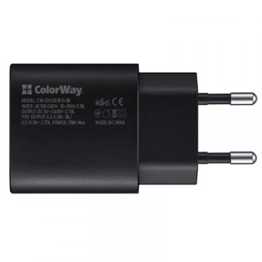 Зарядное устройство ColorWay Power Delivery Port PPS USB Type-C (25W) black Фото 1