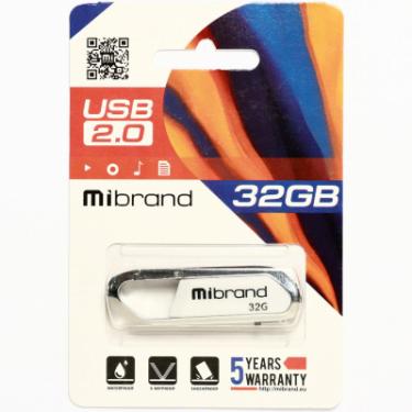 USB флеш накопитель Mibrand 32GB Aligator White USB 2.0 Фото 1