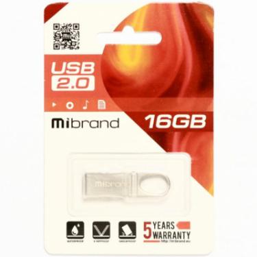 USB флеш накопитель Mibrand 16GB Irbis Silver USB 2.0 Фото 1