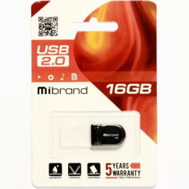 USB флеш накопитель Mibrand 16GB Scorpio Black USB 2.0 Фото 1