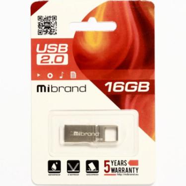 USB флеш накопитель Mibrand 16GB Stingray Grey USB 2.0 Фото 1