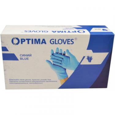 Медицинские перчатки OPTIMA GLOVES медичні нітрилові оглядові неприпудрені роз. L (па Фото