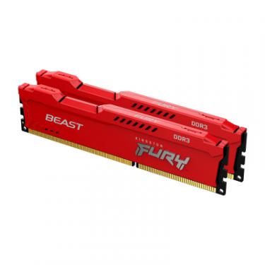 Модуль памяти для компьютера Kingston Fury (ex.HyperX) DDR3 16GB (2x8GB) 1600 MHz Fury Beast Red Фото