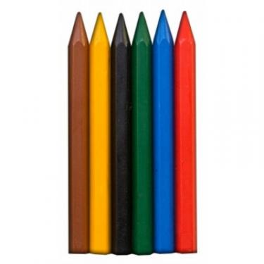 Карандаши цветные Луч Зоо воскові шестигр. 6 кольори Фото 1