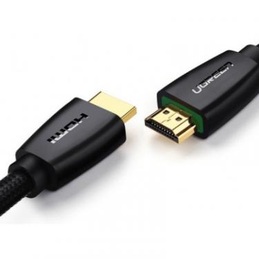Кабель мультимедийный Ugreen HDMI to HDMI 1.0m HD118 Nylon Braid (Black) Фото 1