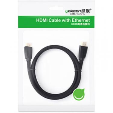 Кабель мультимедийный Ugreen HDMI to HDMI 1.0m HD118 Nylon Braid (Black) Фото 3