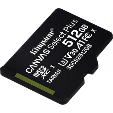 Карта памяти Kingston 512GB microSDXC class 10 UHS-I U3 V30 A1 Canvas Se Фото 1