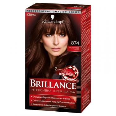 Краска для волос Brillance 874-Бархатистий каштан 142.5 мл Фото
