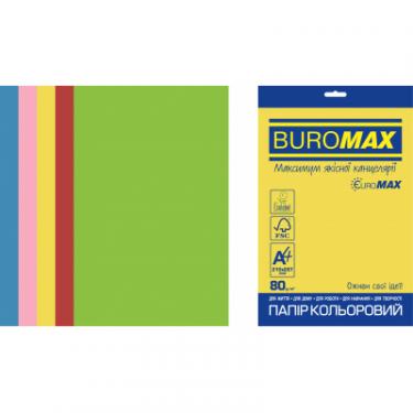 Бумага Buromax А4, 80g, INTENSIVE, 5colors, 50sh, EUROMAX Фото