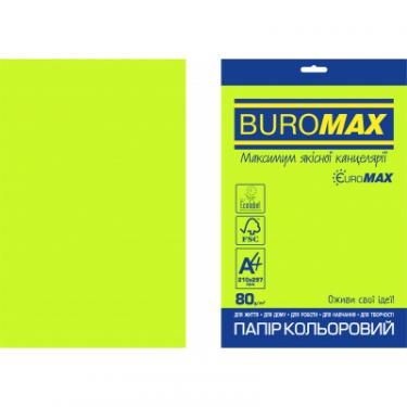 Бумага Buromax А4, 80g, NEON green, 20sh, EUROMAX Фото