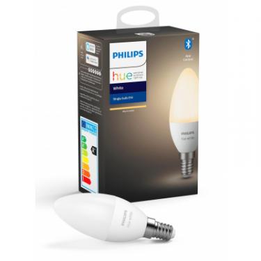 Умная лампочка Philips Hue E14, White, BT, DIM Фото