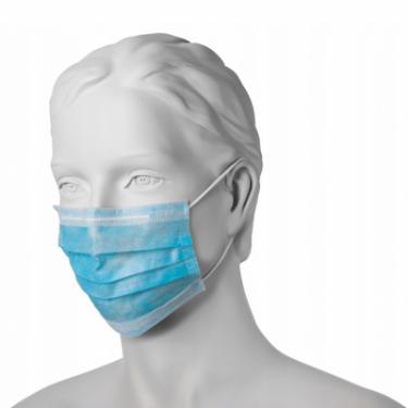 Защитная маска для лица Mercator Medical OPERO одноразовая трехслойная синяя 50 шт. Фото 1