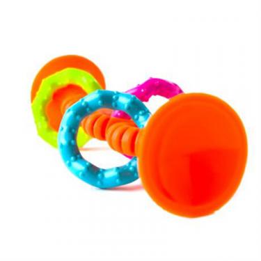 Погремушка Fat Brain Toys прорезыватель на присосках pipSquigz Loops оранжев Фото 1