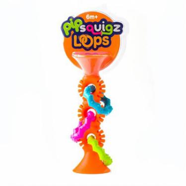 Погремушка Fat Brain Toys прорезыватель на присосках pipSquigz Loops оранжев Фото 2