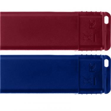 USB флеш накопитель Verbatim 2x32GB Store'n'Go Slider Red/Blue USB 2.0 Фото 1