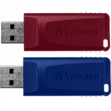 USB флеш накопитель Verbatim 2x32GB Store'n'Go Slider Red/Blue USB 2.0 Фото 2