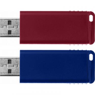 USB флеш накопитель Verbatim 2x32GB Store'n'Go Slider Red/Blue USB 2.0 Фото 3