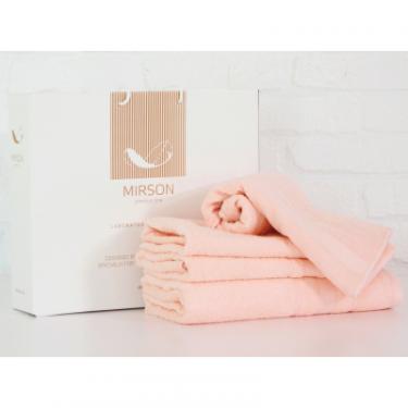 Полотенце MirSon набір банних 5080 Elite SoftNess Peach 40х70, 50х9 Фото
