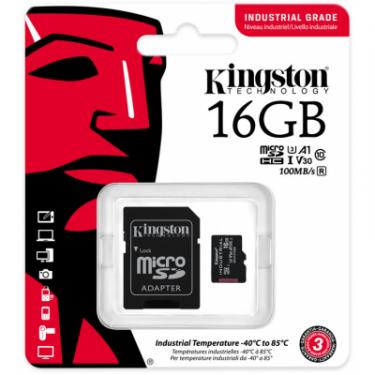 Карта памяти Kingston 16GB microSDHC class 10 UHS-I V30 A1 Фото 2