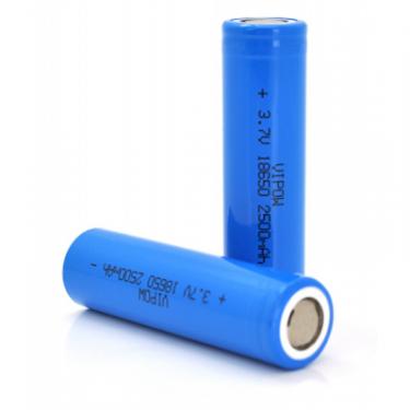 Аккумулятор Vipow 18650 Li-Ion ICR18650 FlatTop, 2500mAh, 3.7V, Blue Фото