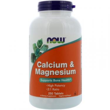 Минералы Now Foods Кальций и Магний, Calcium Magnesium, 250 Таблето Фото