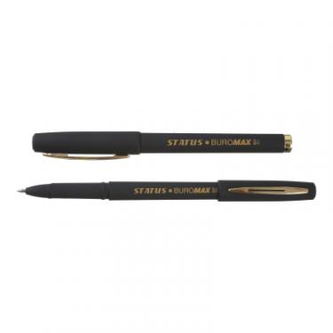 Ручка гелевая Buromax Rouber Touch, 1.0мм, чорні чорнила Фото