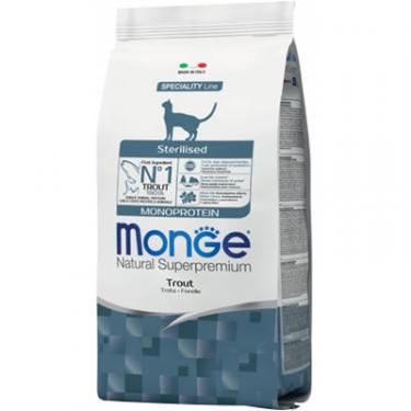 Сухой корм для кошек Monge Cat Monoprotein Sterilised з фореллю 10 кг Фото