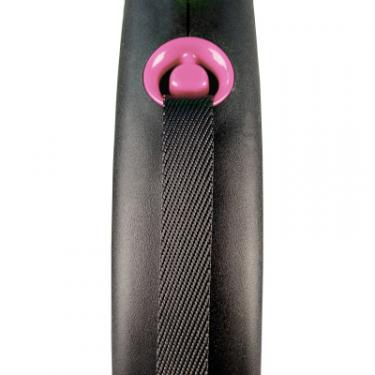 Поводок для собак Flexi Black Design L стрічка 5 м (рожевий) Фото 1