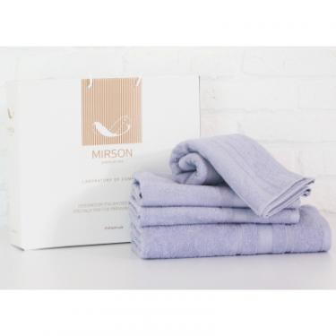 Полотенце MirSon набір банних 5077 Elite SoftNess Lavender 40х70, 5 Фото